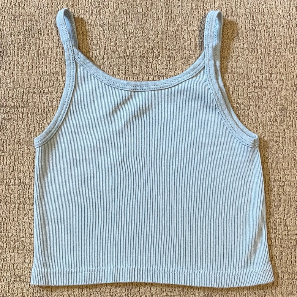 Brandy Melville Light Blue Beyonca cropped Tank